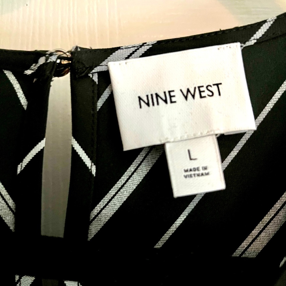 Nine West 3/4 Sleeve Chevron Print Dress - Picture 3 of 4